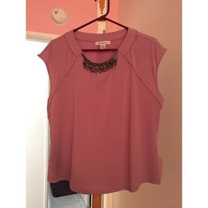 🌴Liz Claiborne Lavender Blouse Top Jeweled XL